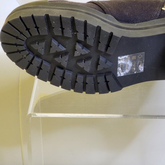 MICHAEL KORS COREY CANVAS COMBAT BOOT( BLACK ) - Picture 4 of 16